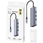 USB-концентратор CUDY UH606, USB Type-C, HDMI + RJ-45 + USB, USB Type-C, фото2