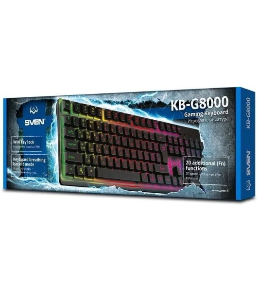 Клавиатура проводная SVEN KB-G8000 USB черный