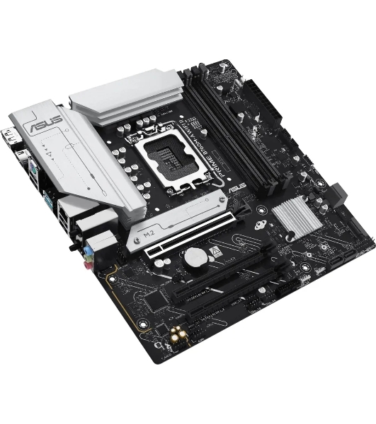 Материнская плата ASUS PRIME B760M-A WIFI II, LGA 1700, Intel B760, 4xDDR5, 4xSATA, 2xM.2, 1xPCIe 5.0 x16, 2xPCIe 4.0 x16, 1xHDMI, 1xDP, 1x2.5Gb LAN, Wi-Fi 6E, Bluetooth 5.4, 2xUSB-A 10Gbps, 4xUSB-A 2.0, 3x3.5 мм, 7.1, mATX