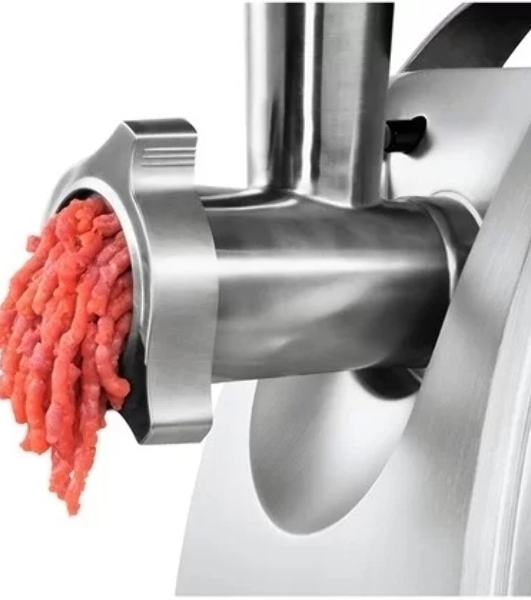 Мясорубка электрическая Bosch MFW68640 черный, 2200 Вт, 4.3 кг/мин, реверс, металлический лоток, насадки - 5