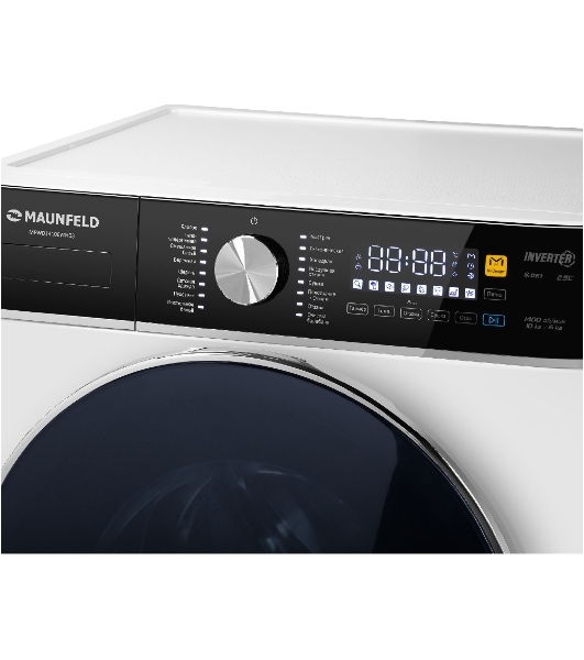 Стиральная машина Maunfeld MFWD14106WH03 белый, загрузка фронтальная 10 кг, 1400 об/мин, класс B