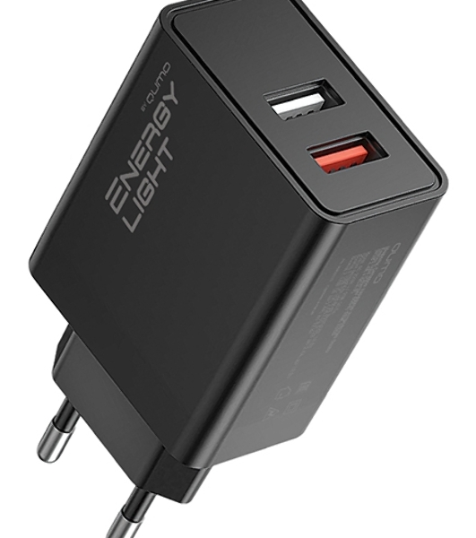 Сетевое зарядное устройство Qumo Energy light (Charger 0054) 18W, 2USB (USB 2.4A + QC3.0)