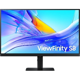 Монитор 27' Samsung ViewFinity S8 S80UD LS27D804UAIXCI IPS 3840x2160, 60 Гц, 5 мс, 16:9, 350 кд/м², 1xHDMI, 1xDP, 1xUSB-C, 3xUSB-A 3.2 Gen 1, 1x3.5 мм, черный