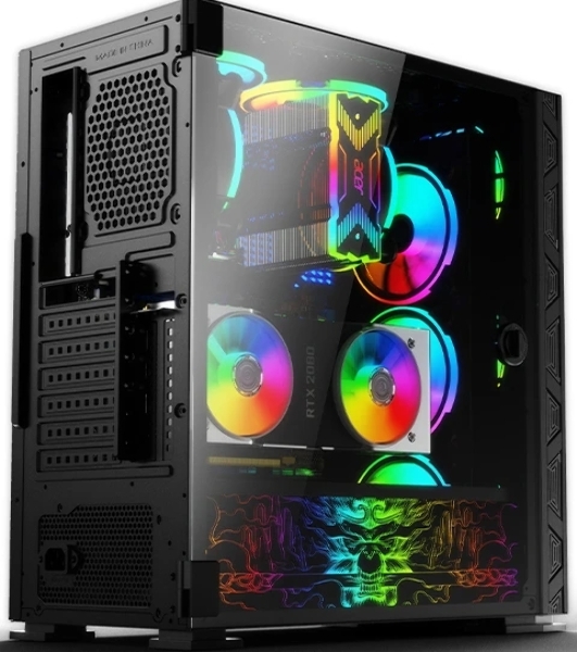 Компьютерный корпус SOEYI 'AX8-B20 SOEYI ATX case with черный coating front panel with flat bigger mesh, without'