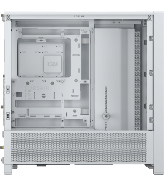 Компьютерный корпус без блока питания Corsair Frame 4000D, Midi-Tower, TG, no fan, 2xUSB-A 3.2, 1xUSB 3.2 Type-C, E-ATX, ATX, mATX, mITX White
