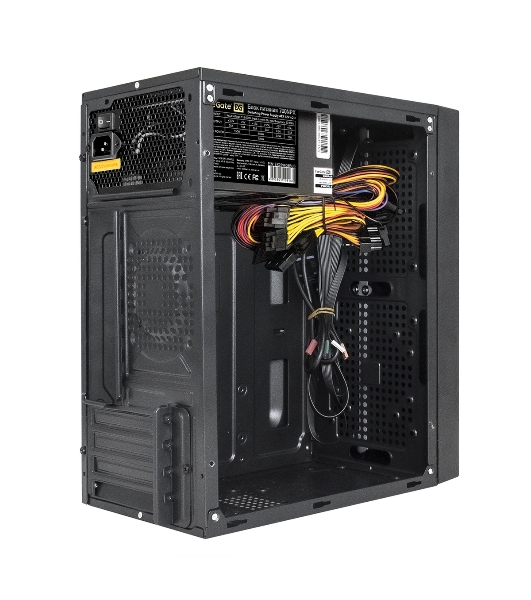 Компьютерный корпус Minitower ExeGate EX283754RUS mEVO-9301-RGb (mATX, без БП, с окном, 2хUSB+1хUSB 3.0, HD аудио, черный с RGb подсветкой)