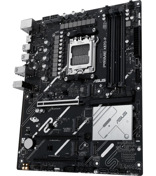 Материнская плата ASUS PRIME X870-P, AM5, AMD X870, 4xDDR5, 2xSATA, 4xM.2, 1xPCIe 5.0 x16, 2xPCIe 4.0 x1, 1xHDMI, 2xUSB-C, 1x 2.5Gb LAN, 4xUSB-A 3.2 Gen 1, 1xUSB-A 3.2 Gen 2, 4xUSB-A 2.0, 3x3.5 мм, 7.1, ATX