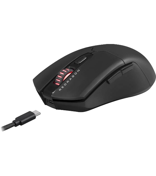 Мышь проводная игровая Redragon FYZU черная (USB, Pixart P3395, Huano, 6 кн., 26000 Dpi, RGb подсветка)