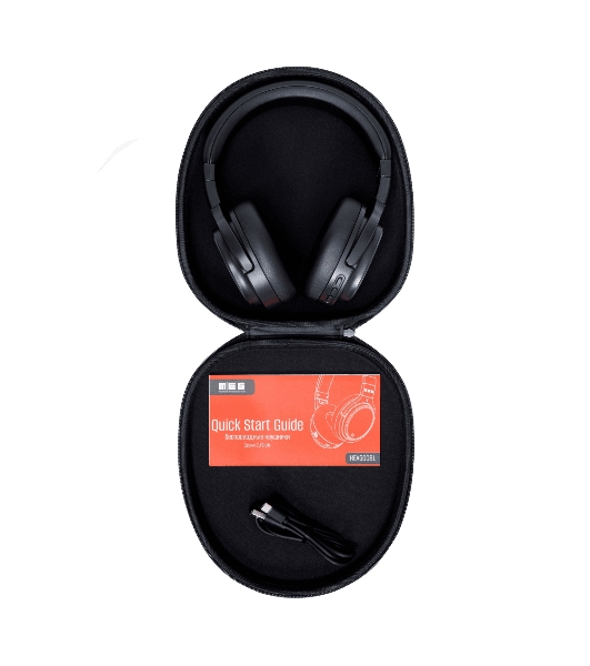 Беспроводные наушники MEG HEA500BL, Bluetooth 6.0, до 90 ч, ANC Hybrid, Multipoint, черный