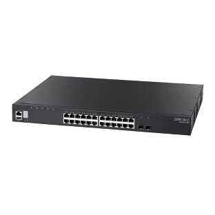 Коммутатор Edge-core ECS4620-28P, 24×1 Гбит/с + 2×10 Гбит/с SFP+ + слот расширения (2×10 Гбит/с SFP+), управляемый