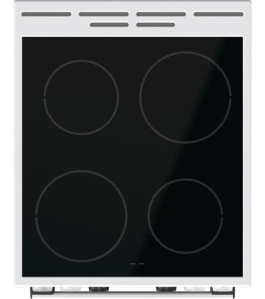 Плита электрическая Gorenje GEC5C61WG белый, конфорок 4 электрических, духовка 70 л, 50 см x 85 см x 59.4 см (без крышки)