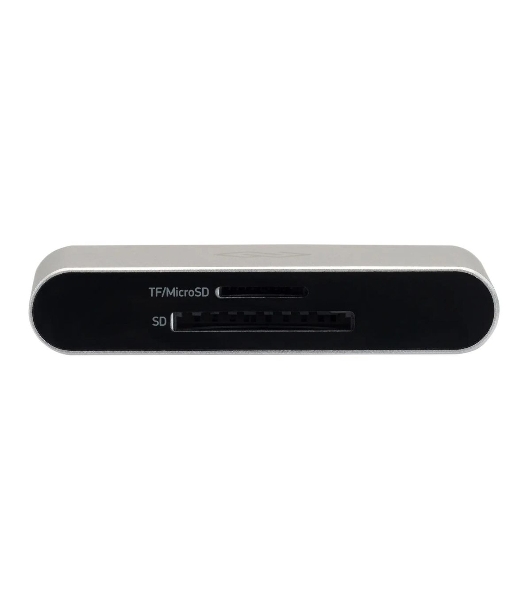Кард-ридер Digma CR-С2501-S/серебристый/SD/TF/micro-SD/USB Type-C/алюминий