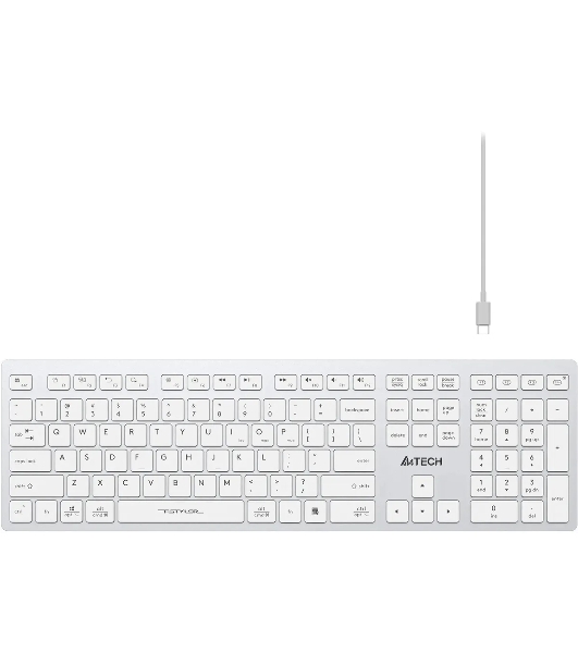 Клавиатура беспроводная A4Tech Fstyler FBX50C, USB, Bluetooth/Радиоканал, белый