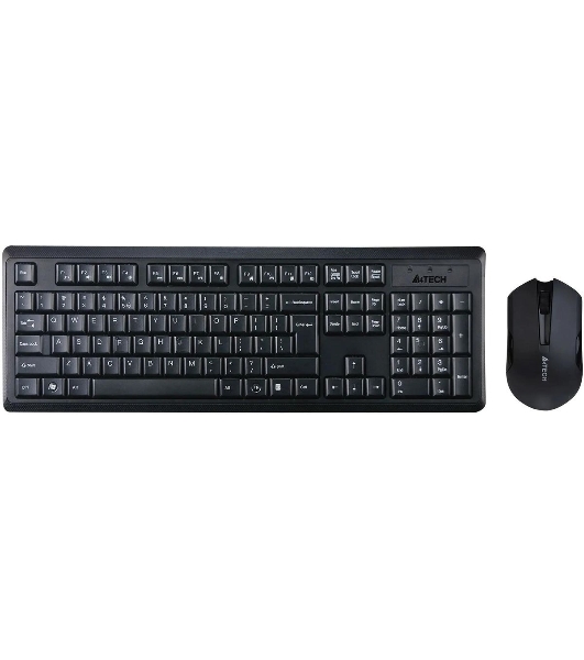 Комплект клавиатура+мышь A4Tech 4200N беспроводной, USB, 1000 DPI, чёрный