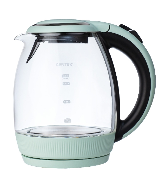 Электрочайник Centek CT-0008 мятный, 1.7 л, 2200 Вт, скрытый нагревательный элемент