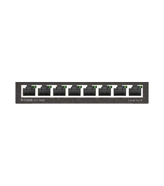 Коммутатор D-Link DGS-1008D/R1A, 8×1 Гбит/с, неуправляемый