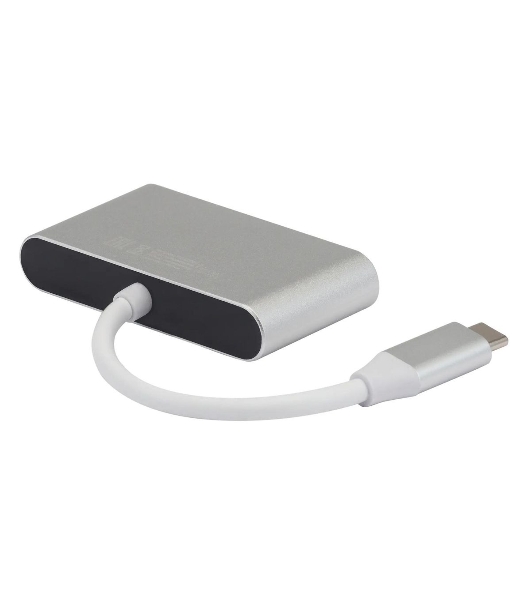 Кард-ридер Digma CR-С2501-S/серебристый/SD/TF/micro-SD/USB Type-C/алюминий