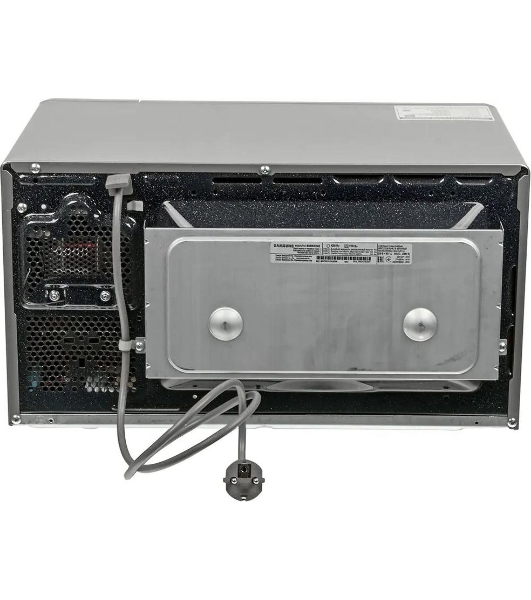 Микроволновая печь Samsung MG23K3515AS/BW серебристый/черный, 23 л, 800 Вт, переключатели - кнопки, поворотный механизм