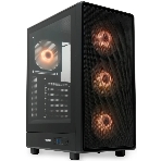 Компьютерный корпус HSPD M510, Mesh Mid Tower, черный, TG, 0.5 SPCC, 4x120мм ARGB ATX, mATX, mITX 180/280/160мм 1x2.5', 1x3.5', 7xPCI 2xUSB-A 3.0 517x277x418мм, фото 1