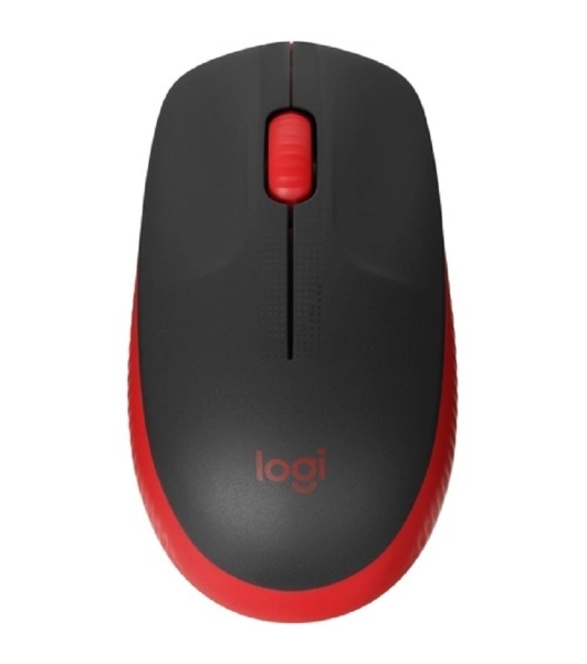 Мышь беспроводная Logitech M190 черный/красный, 1000 dpi, радиоканал, USB, кнопки - 3