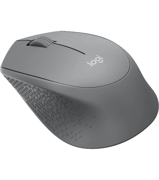 Мышь беспроводная Logitech M280 серый, 1000 dpi, радиоканал, USB, кнопки - 3