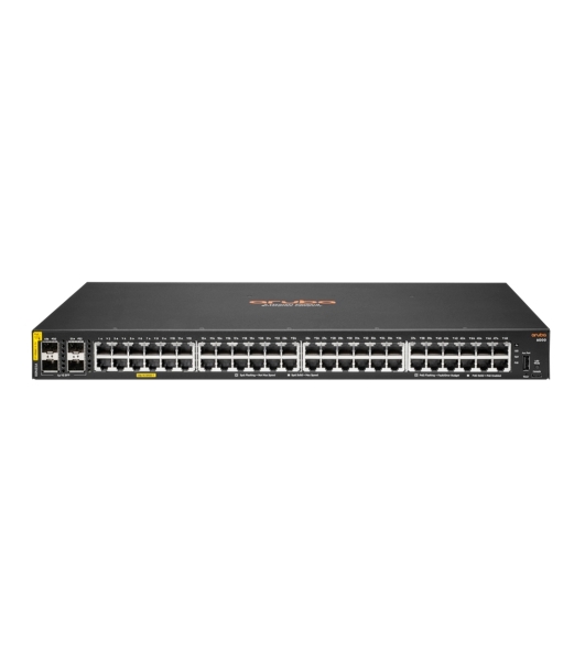 Коммутатор HPE Aruba 6000 48G Class4 PoE 4SFP 370W, 48×1 Гбит/с PoE+ + 4×1 Гбит/с SFP, управляемый