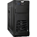 Компьютерный корпус Miditower ExeGate CP-603-UNS500 (ATX, БП UNS500 с вент. 12см, 2хUSB, аудио, черный), фото 1