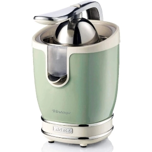 Соковыжималка Ariete 0413/04 Vintage зелёный, цитрусовая, 85 Вт, 600 мл, механическое