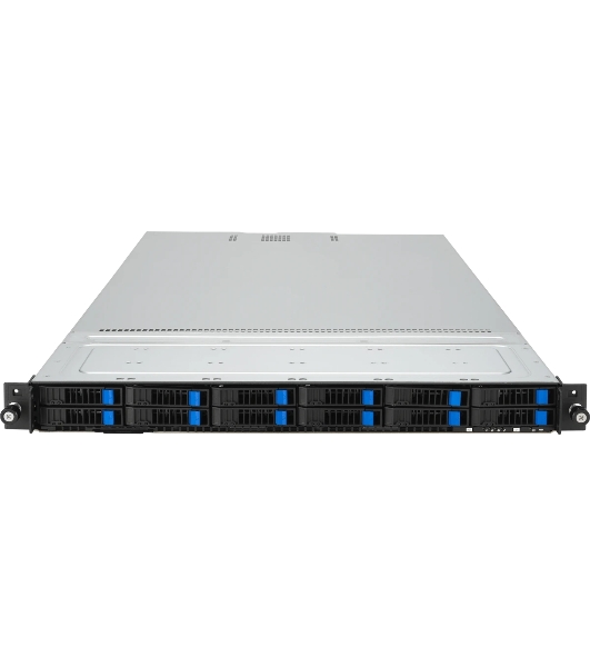 Серверная платформа ASUS RS700-E11-RS12U, 1U, 2x Socket-E LGA4677, 32x DDR5 4800*/5600*, 12x2.5'' NVMe/SATA*/SAS* hsb (*-RAID/HBA need), 2x M.2 PCIe 2260/2280, up to 3x PCIe Gen5 + 1 x int RAID slot, 2 x 10G(Intel X710-AT2) RJ45 LAN, 1+1 1600W