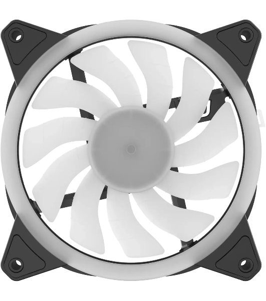 Вентилятор для корпуса GMNG GG-CF120ARGb2-PWMBK черный, 120 мм, 1500 об/мин, 26 дБ, 4 pin