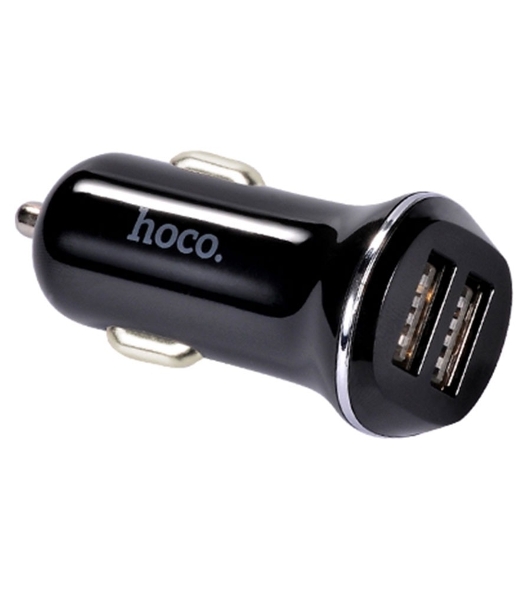 Автомобильная зарядка HOCO Z1 2xUSB, 2.1A, 11W, черный