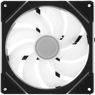 Вентилятор для корпуса Accord ACC-YF14 ARGb 140х140x25 черный 4-pin (ACC-YF14 ARGb BLACK) brown box