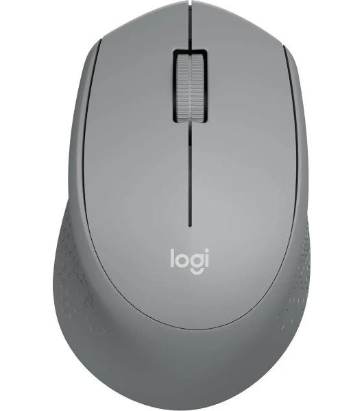 Мышь беспроводная Logitech M280 серый, 1000 dpi, радиоканал, USB, кнопки - 3
