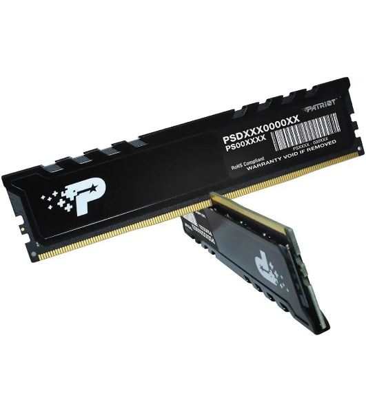 Оперативная память Patriot Signature Premium, DDR5, 64Gb (2x32 Gb), 4800 MHz, CL40, DIMM, радиатор, черный