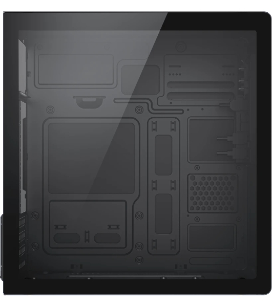 Корпус Foxline FL-728TG-U3C, Mini-Tower, чёрный
