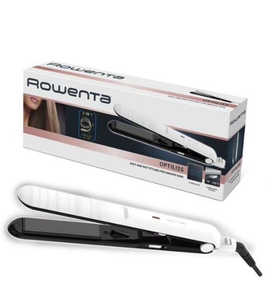 Выпрямитель для волос Rowenta Optiliss SF3210F0 белый/черный, 25 мм, 230 °C, 10 режимов