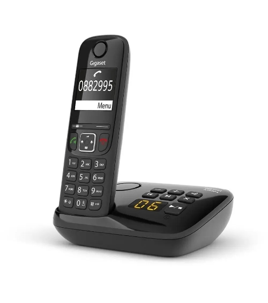 Радиотелефон Dect Gigaset AS690A черный автооветчик АОН