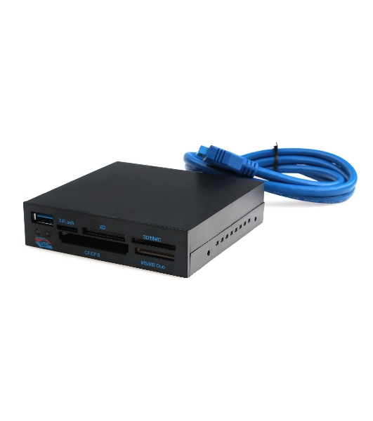 Кард-ридер Gembird FDI2-ALLIN1-03-B/черный/TF/SD/MS/CF/XD SDHC/USB 3.0/пластик