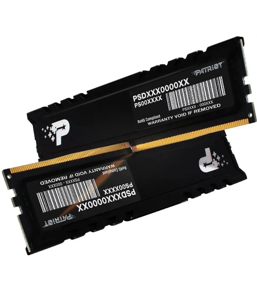 Оперативная память Patriot Signature Premium, DDR5, 64Gb (2x32 Gb), 4800 MHz, CL40, DIMM, радиатор, черный