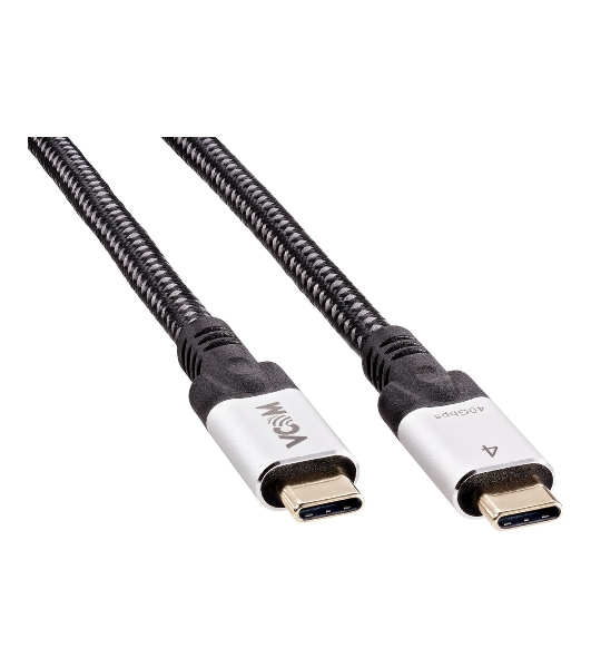 Кабель VCOM USB4 TypeC(M)--TypeC(M), 5K 60Hz, 8K 30Hz 40Gbps, PD 240W, 2м CU560-2M
