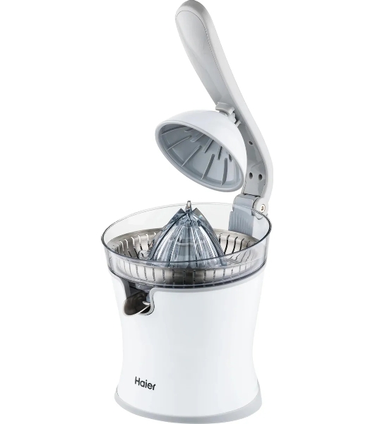 Соковыжималка Haier HJ-700 белый, цитрусовая, 100 Вт, 700 мл, механическое
