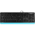Клавиатура проводная A4Tech Fstyler FK10, USB, черный/синий, фото5