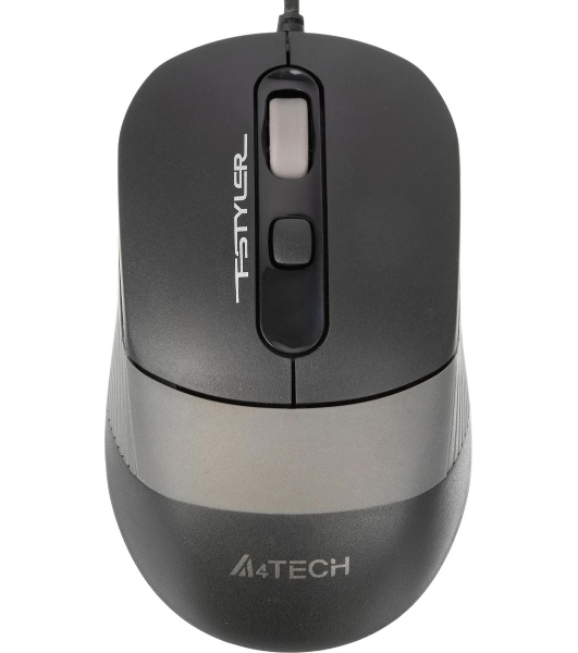 Мышь проводная A4Tech Fstyler FM10 черный/серый, 1600 dpi, USB, кнопки - 4
