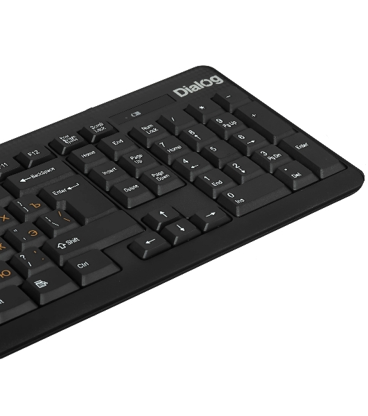 Комплект клавиатура+мышь Dialog Pointer KMROP-4020U беспроводной, USB, 1600 DPI, чёрный