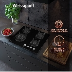 Газовая варочная панель Weissgauff HG 640 BGh независимая, черный, фото5