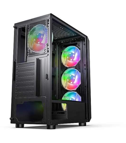 Компьютерный корпус Accord 3338 черный без БП ATX 1xUSB2.0 1xUSB3.0 1xUSB3.1 audio bott PSU