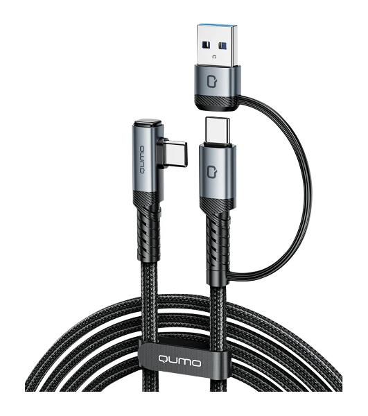 Кабель QUMO VR Link Data Cable Type-C to Type-C + USB-A, 5м, 3A, 5Gb