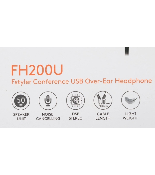 Гарнитура A4Tech Fstyler FH200U серый/синий, проводная