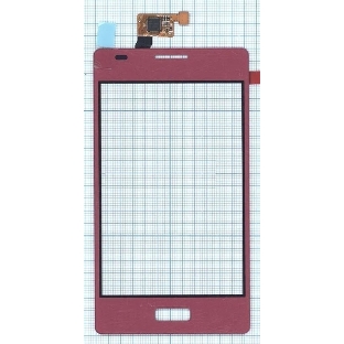 Сенсорное стекло (тачскрин) для LG Optimus L5 E610 E612. розовое
