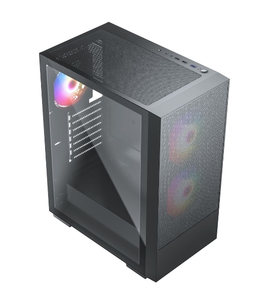 Компьютерный корпус ACD Citadel 106 ATX, черный, USB 3.0x1, USBx2+HD audio,1x12см ARGb rear+2x14см ARGb front,TG